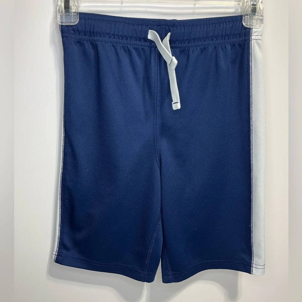 Carter's Navy Athletic Shorts with White Side Panels Boys size 8